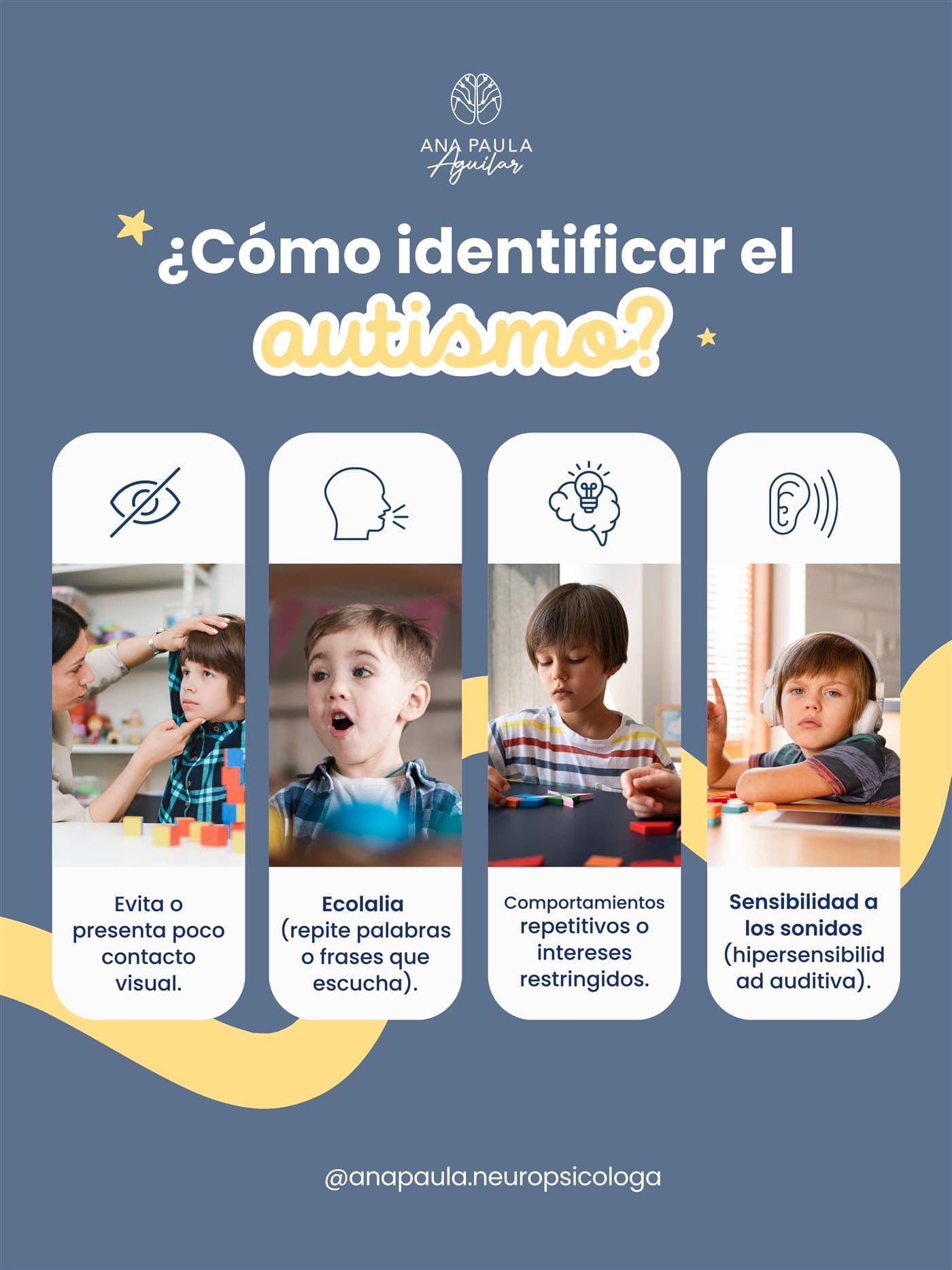 Material visual sobre señales del neurodesarrollo